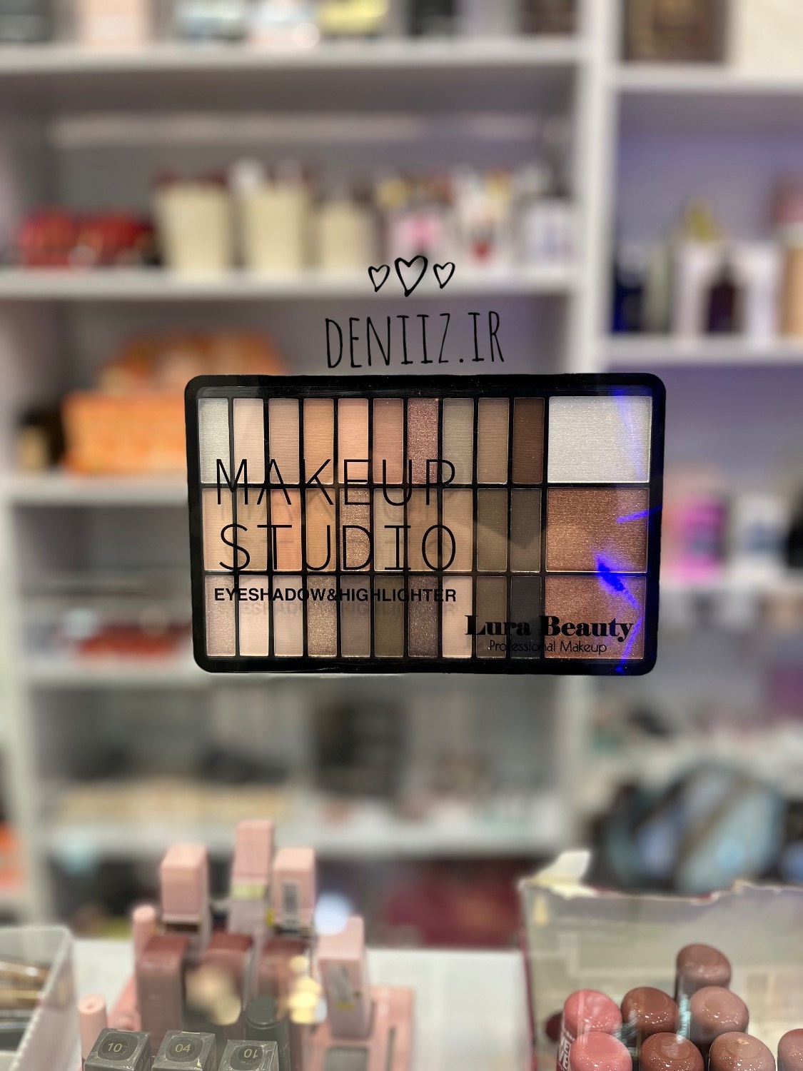 پالت سایه و هایلایتر لورا بیوتی Makeup Studio | 30 رنگ کاربردی و پیگمنت بالا